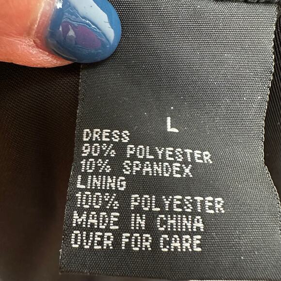 AB Studio Velvet Dress Baby Doll Halter Y2K Black Large Whimsygoth Whitchy - Picture 9 of 11